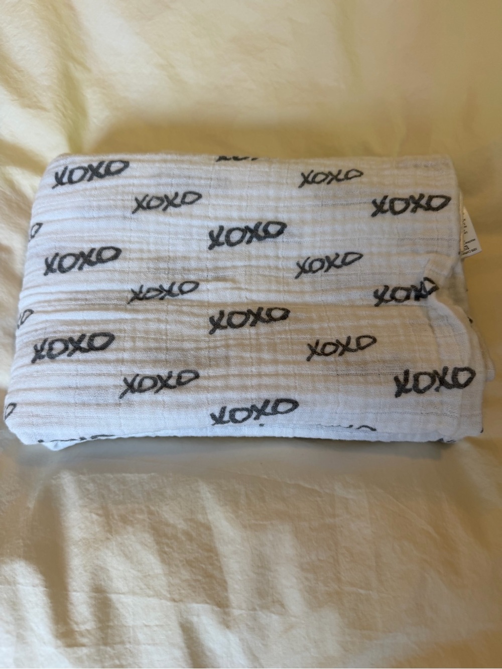 Swaddle Designs XOXO Muslin Swaddle - White & Black